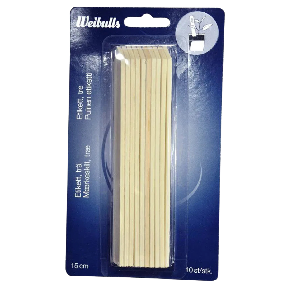 Weibulls Etikett trä 15 cm